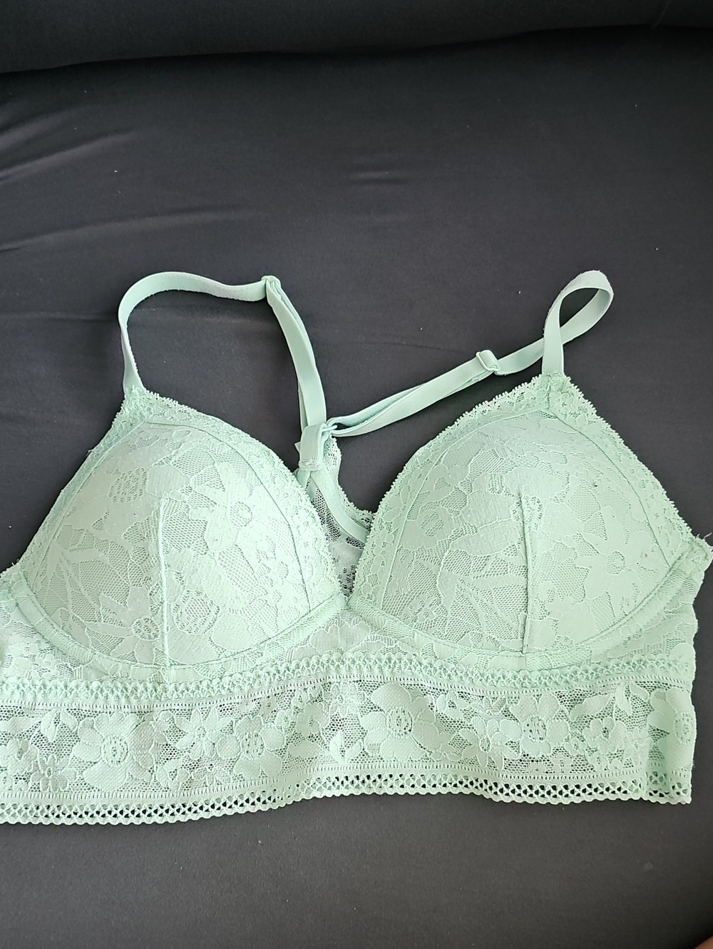 Victoria's Secret Light Mint Lace Bralette Sz Small